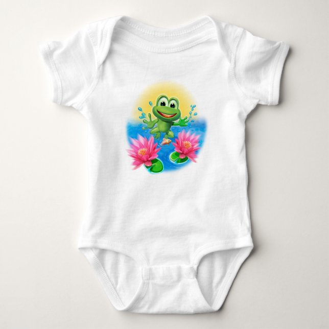 Body Anniversaire mignon de combinaison de saute-mouton (Devant)