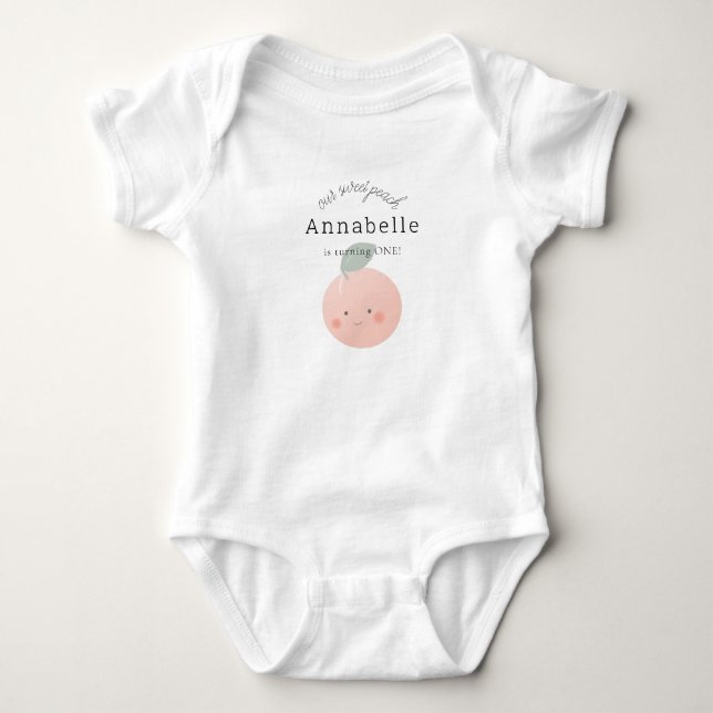 Body Anniversaire Mignonne Fille Peaches & Cream Kawaii (Devant)