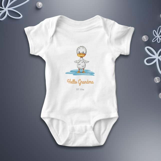 Body Annonce de révélation de bébé grand-mère bonjour (Hello Grandma Baby Reveal Announcement Baby Bodysuit.jpg)