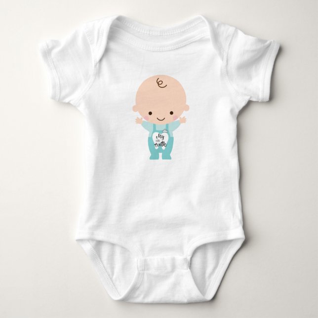 Body Anzug First zahnBaby T - Shirt , Baby (Vorderseite)