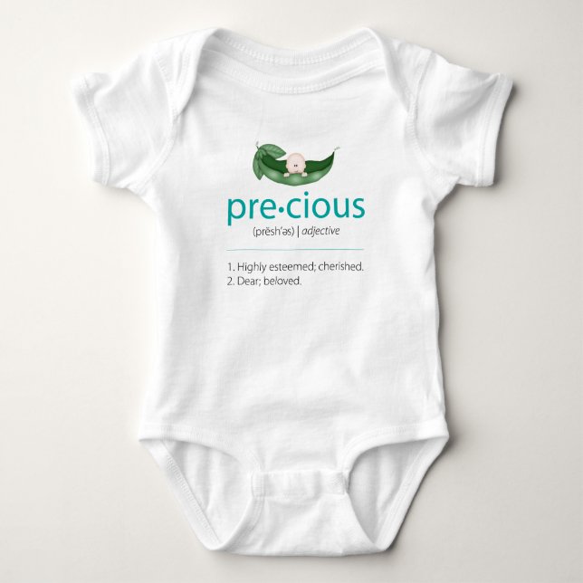 Body Aqua "Precious" Pea-in-a-Pod Baby Tee (Devant)