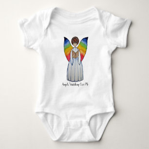 Body Aquarelle Angel Avec Arcs-En-Ciel Lire Un Livre