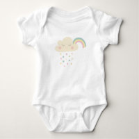 Aquarelle arc-en-ciel Nuages rosesPastels
