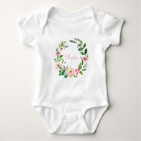 Aquarelle fleurie wreath personnalisée
