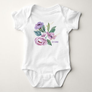 Body Aquarelle Floral Baby Bodysuit