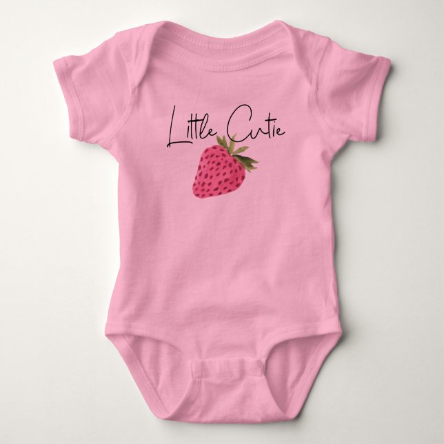 Body Aquarelle fraise Petite Cutie Bodysuit bébé (Devant)