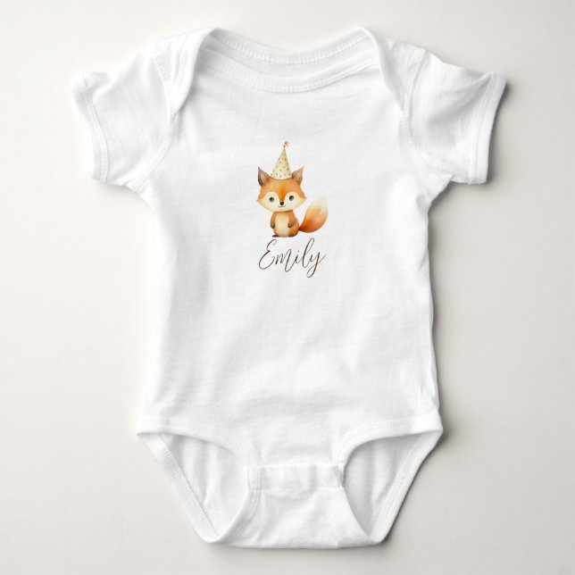Body Aquarelle neutre pour le genre Animaux renards bab (Devant)