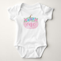 Aquarelle Petit Citrouille 1er anniversaire fille
