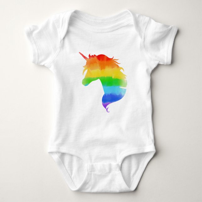 Body Aquarelle Rainbow Unicorn (Devant)