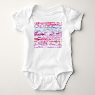 Body Aquarelle rayée : Polka gris rose