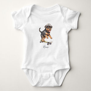 Body Aquarelle Rottweiler Bodysuit bébé