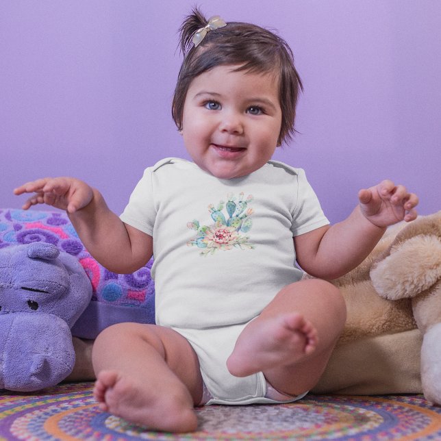 Body Aquarelle Tirer À La Main Des Cactus Exotiques Ave (Créateur téléchargé)