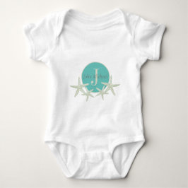 Body Aquarelle turquoise monogramme