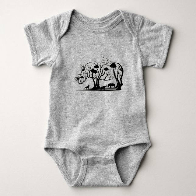 Body Arbre de rhinocéros d'Afrique Art Nature sauvage (Devant)