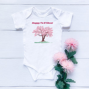 Body Arbre rose Juif Heureux Tu B'shvat / Bishvat