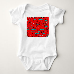 Body Arbres à main levée : motif de Noël scandinave.