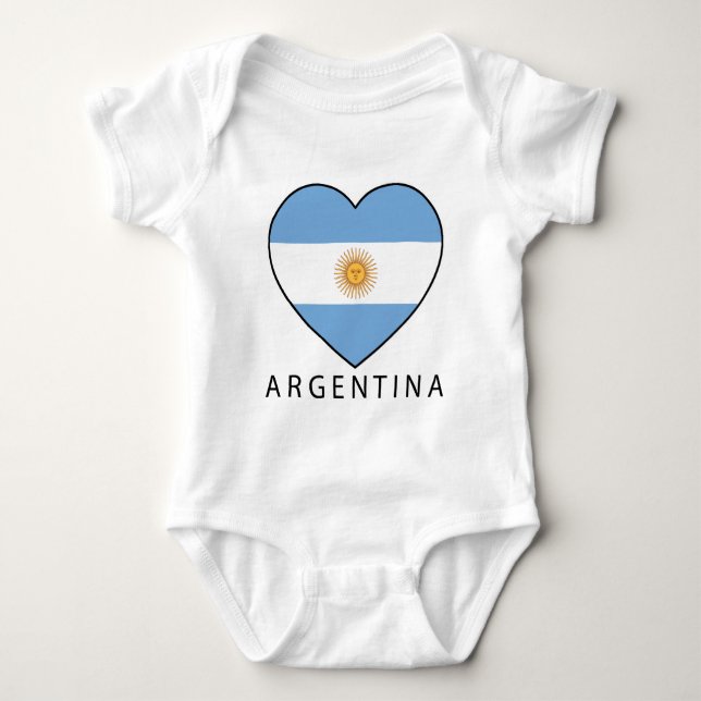 Body Argentine Heart Flag Soccer (Devant)