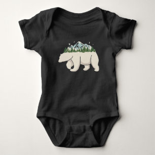 Body Art de l'ours polaire de la forêt de montagne du n