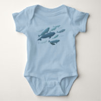 Art mignon de baleine de T-shirt de baleine de