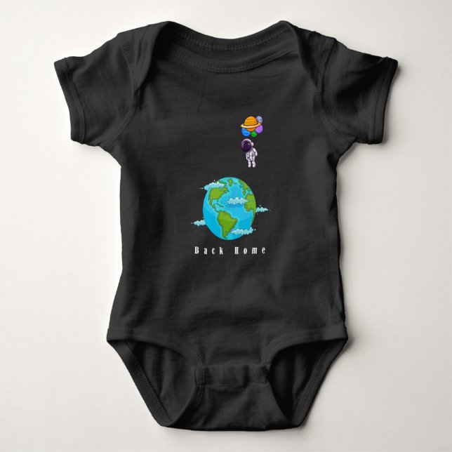 Body astronaute avec ballons terre d'atterrissage (Devant)