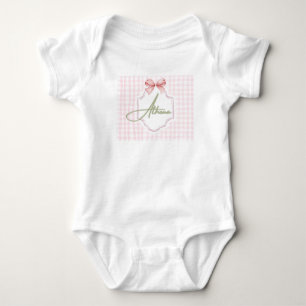 Body Athena Baby Girl Nursery Bow&En vichy personnalisé