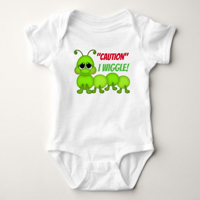 Body Attention mignonne I wiggle bébé unisex ver (Devant)
