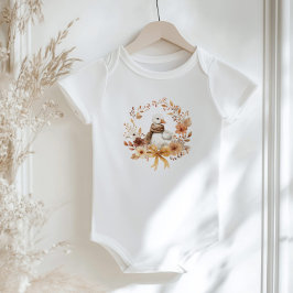 Body Automne Silence Goose Rustique Wreath Bow Baby sho