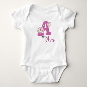 Body Ava Nom Baby Outfit Lettre A Romper Floral