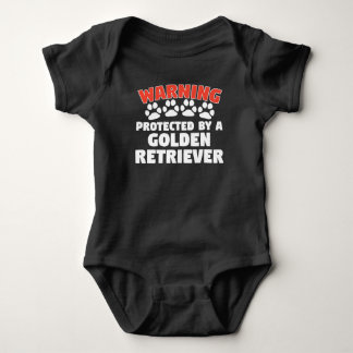 Body Avertissement protégé par un golden retriever