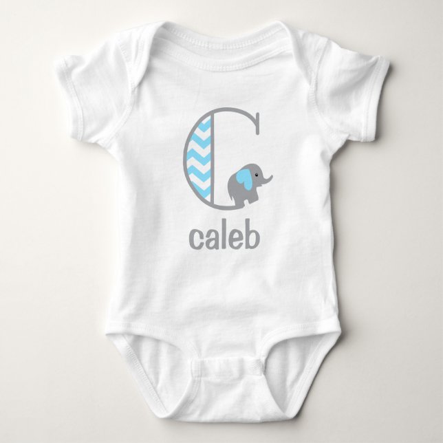 Body Baby Boy Elephant Bodysuit Boys Monogram Chemise C (Devant)