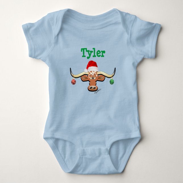 Body Baby Boy Longhorn Steer Baby Bodysuit (Devant)