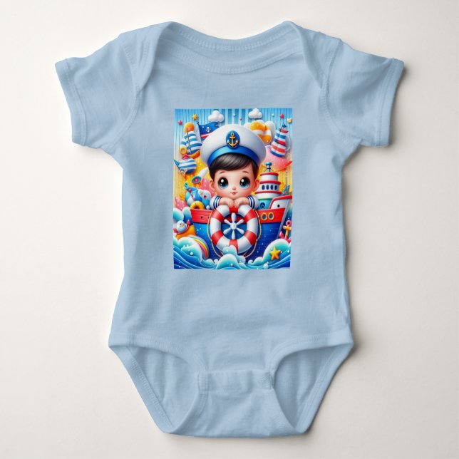 Body Baby Boy Nautical Adventure Baby shower (Devant)