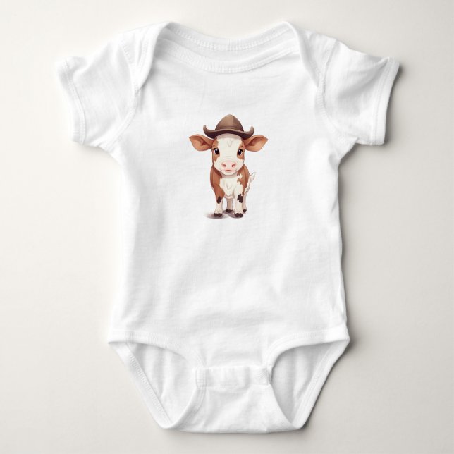 Body Baby Calf, Baby Cow en Casquette (Devant)