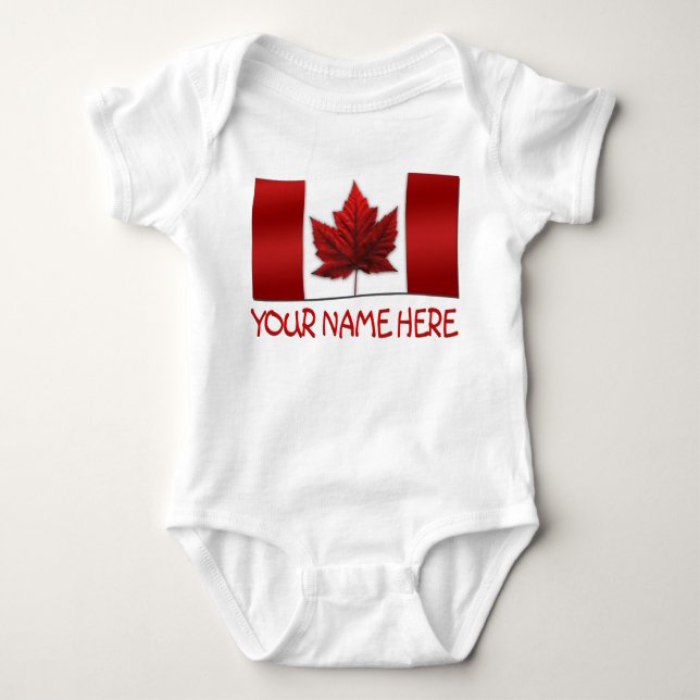 Body Baby Canada Drapeau Souvenir 1 pièce de bébé Bodys (Devant)