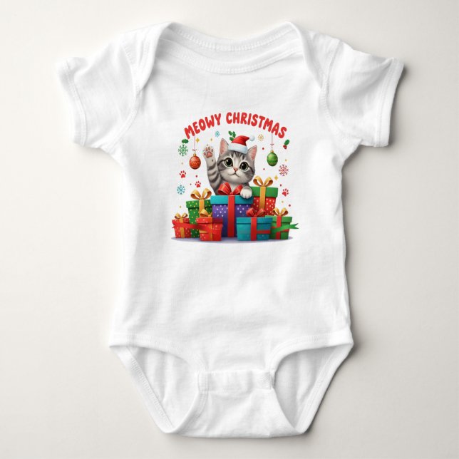 Body Baby Christmas Kitty With Gift (Devant)