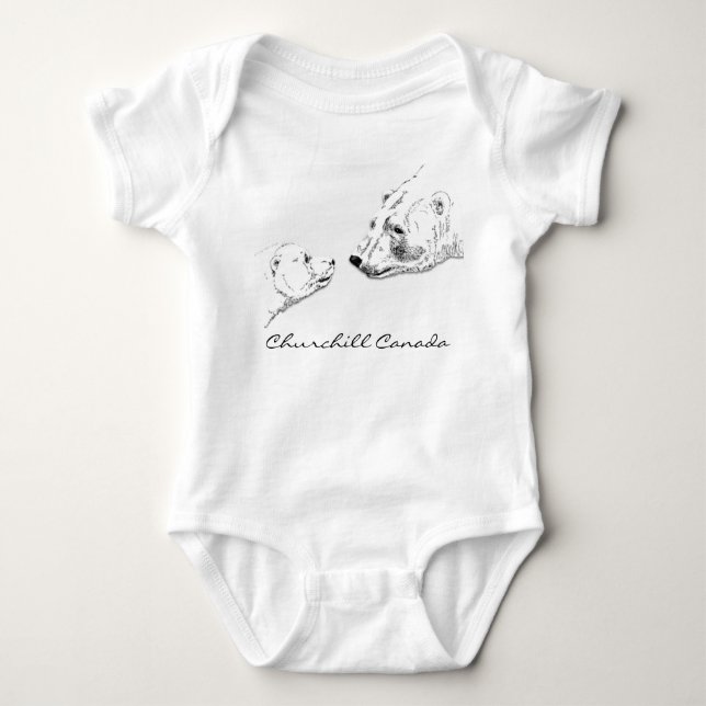 Body Baby Churchill Souvenir Polar Ours Creeper Chemise (Devant)
