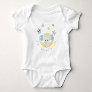 Body Baby Elephant Oui Je sais que je suis mignon bébé 