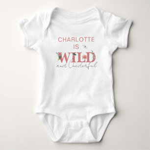 Body Baby Girl 1er anniversaire Wild & Onederful Pink