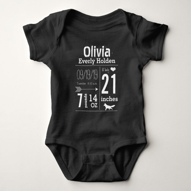 Body Baby Girl Birth Record Lil' Lady Fox (Devant)