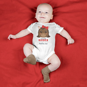Body Baby Girl Horse Rouge & Black Bodysuit