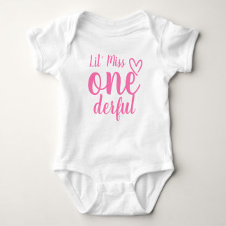 Body Baby Girls First Birthday "Miss Onederful" Chemise
