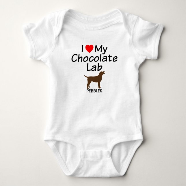 Body Baby Loves Chocolate Lab Chien (Devant)