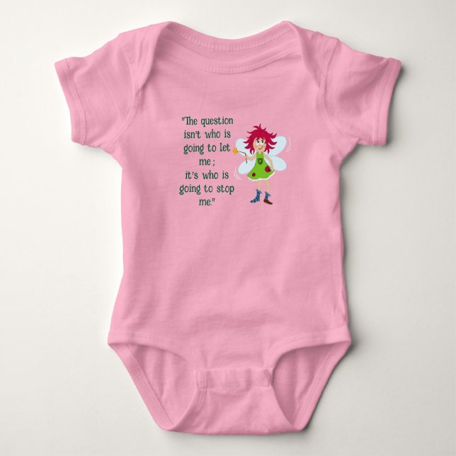 Body Baby One-piece "Qui va m'arrêter" - Rose (Devant)