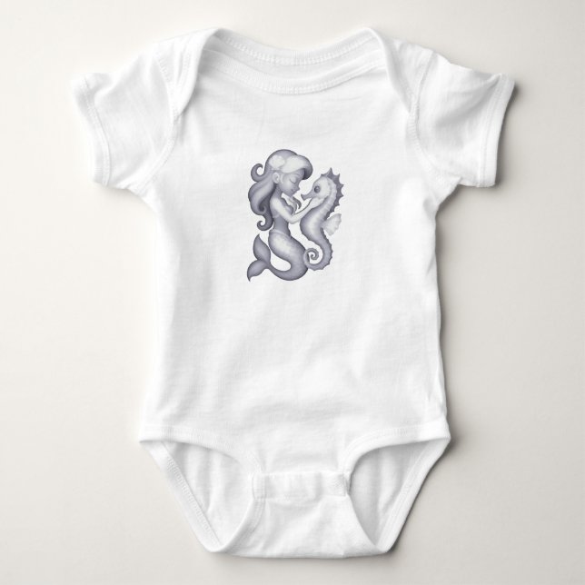 Body Baby outfit with seahorse (Devant)