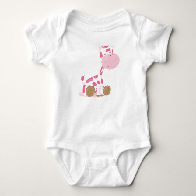 Body Baby Safari rose couchage Giraffe Nursery Art Cade (Devant)