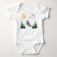 Baby Shower au Loup à l'aquarelle