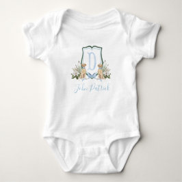 Body Baby Shower Bébé Garçon Chien Bleu Sudiste Chic 