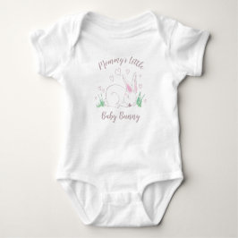 Body Baby shower Bunny rose Bois Aquarelle