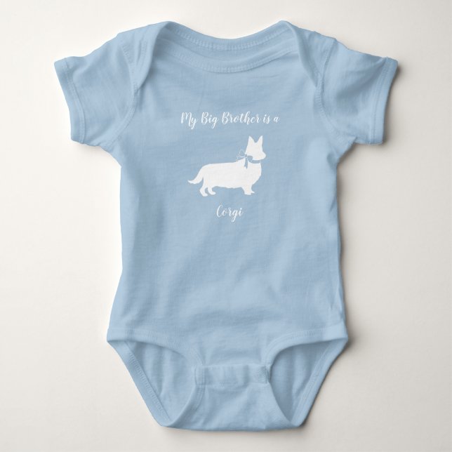 Body Baby Shower Chien Corgi pour Bébé Chien (Devant)