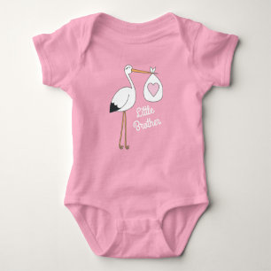 Body Baby shower cigogne rose fille mignonne dessin